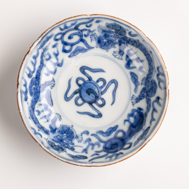古伊万里 染付雲龍宝珠文 手塩皿 豆皿 明治時代 F683 | iichi 日々の