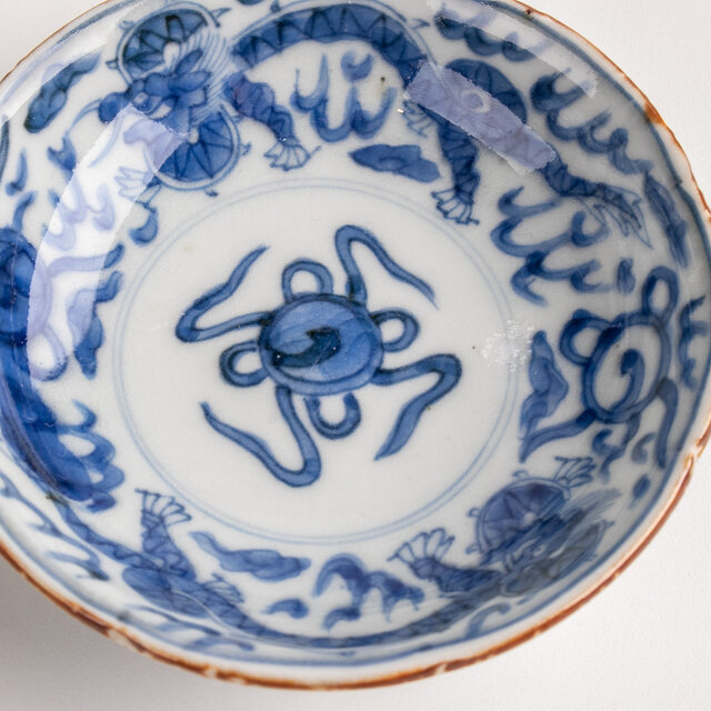 古伊万里 染付雲龍宝珠文 手塩皿 豆皿 明治時代 F683 | iichi 日々の