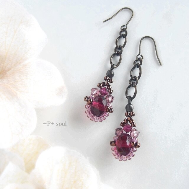 Ru.アクセサリーちゃっぴーさま チェコルビーchainピアス【CH-619P】 | iichi 日々の暮らしを心地よく