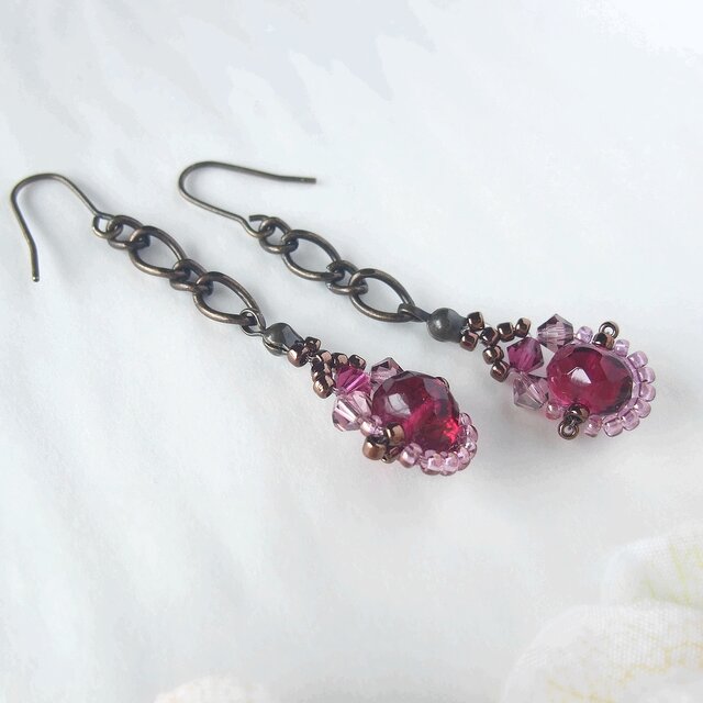 チェコルビーchainピアス【CH-619P】 | iichi 日々の暮らしを心地よく