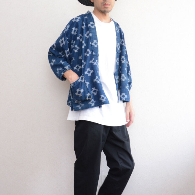 野良着 藍染 絣 木綿 昭和レトロ ジャパンヴィンテージ ジャケット