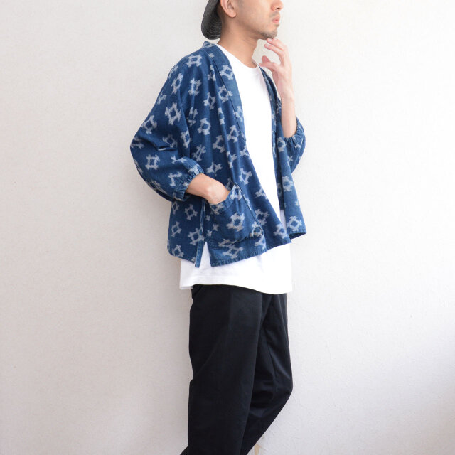 野良着 藍染 絣 木綿 昭和レトロ ジャパンヴィンテージ ジャケット