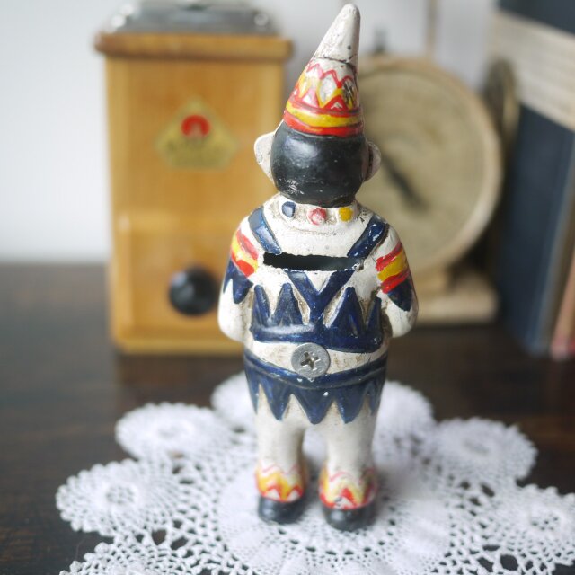 ピエロの貯金箱 古い鋳鉄製 アメリカ | iichi 日々の暮らしを心地よく