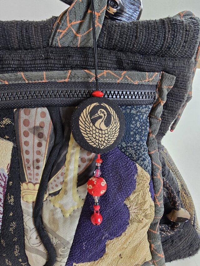 創作古布バック　古布バック　作家物 創作古布バック 裂織 縮緬 創作バック 古布バック 作家物 | iichi 日々