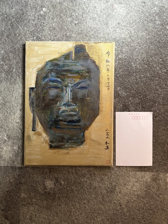 仏教美術石仏㉖ Work 12.07'26 ー 国宝 銅造仏頭 ー | iichi 日々の暮らしを心地よく