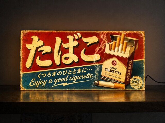 オーダー無料】たばこ タバコ 煙草 ベイプ 喫煙 禁煙 商店 昭和レトロ