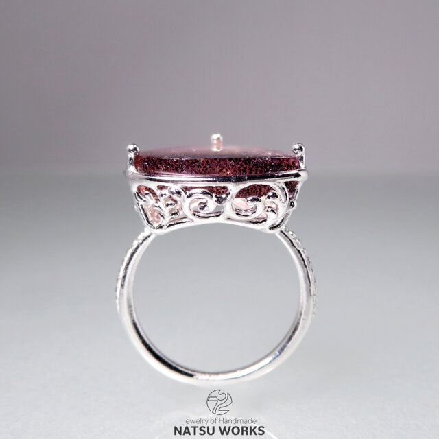 ゲーサイト in クォーツ リング / Goethite in Quartz Ring 288