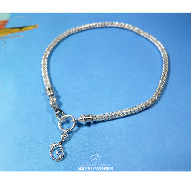 シルバーチェーン ブレスレット / Foxtail chain silver Bracelet 024