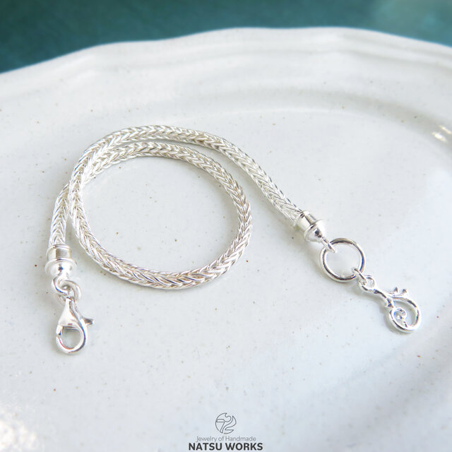 シルバーチェーン ブレスレット / Foxtail chain silver Bracelet 024