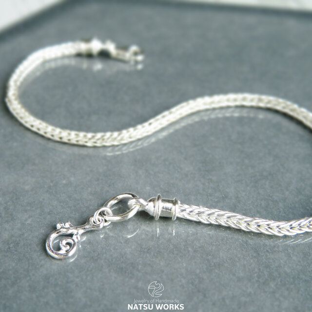 シルバーチェーン ブレスレット / Foxtail chain silver Bracelet 024
