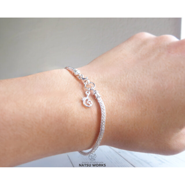 シルバーチェーン ブレスレット / Foxtail chain silver Bracelet 024