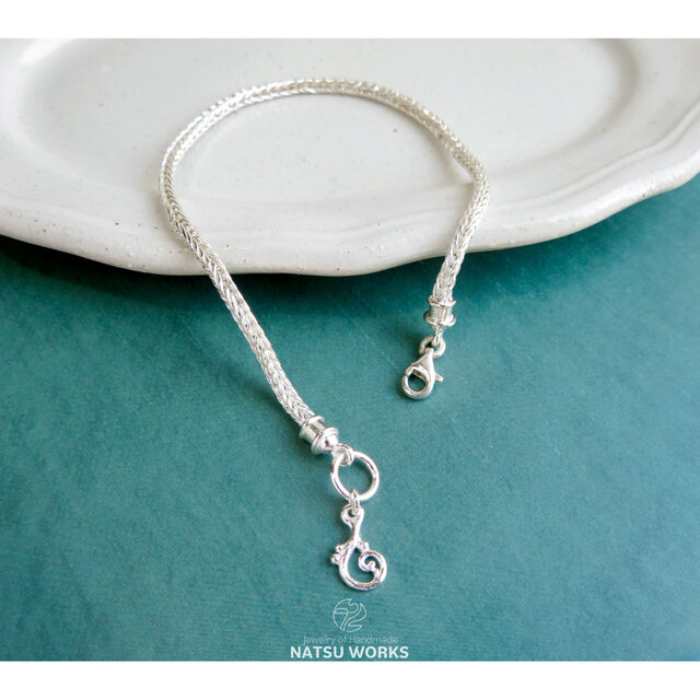 シルバーチェーン ブレスレット / Foxtail chain silver Bracelet 024