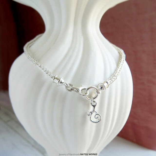 シルバーチェーン ブレスレット / Foxtail chain silver Bracelet 024