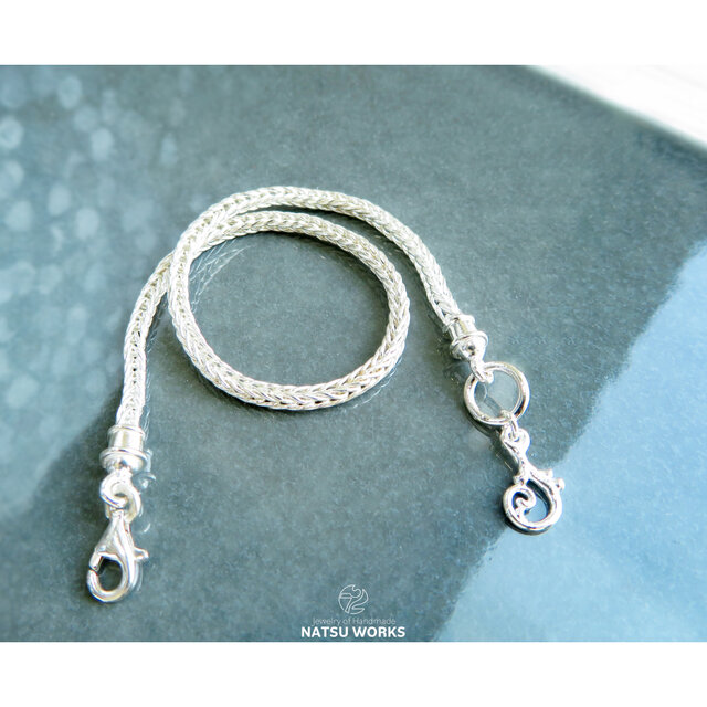 シルバーチェーン ブレスレット / Foxtail chain silver Bracelet 024