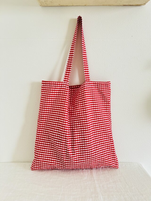 ギンガムチェックのトートbag | iichi 日々の暮らしを心地よくする