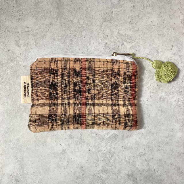 グアテマラ＊ヴィンテージウイピルのミニポーチ【d】｜刺繍ポーチ