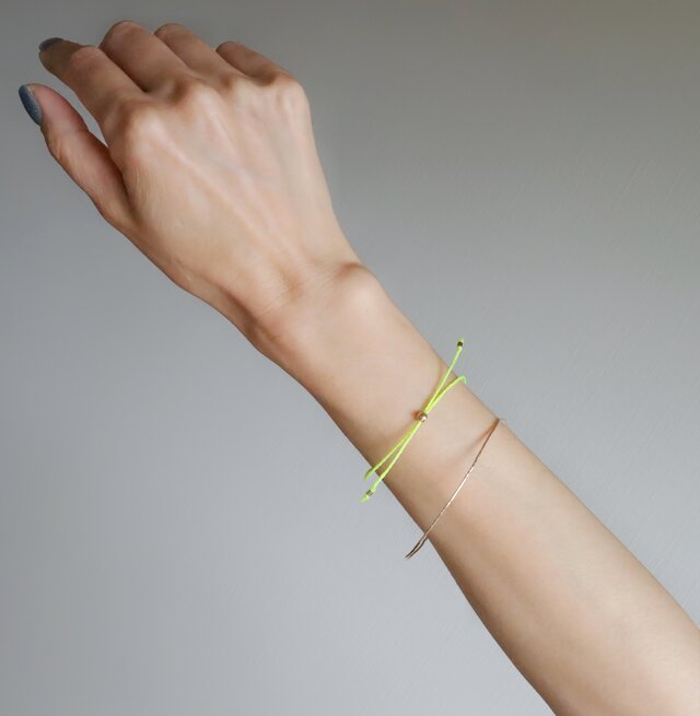 14kgf/ Waxcode bracelet 色が選べる ネオンカラー 8色 つけっぱなし