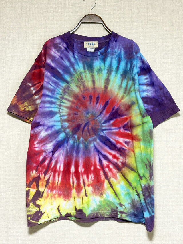 カラフルタイダイ タイダイ Tシャツ XLサイズ カラフル スパイラル Hippies Dye HD26-34
