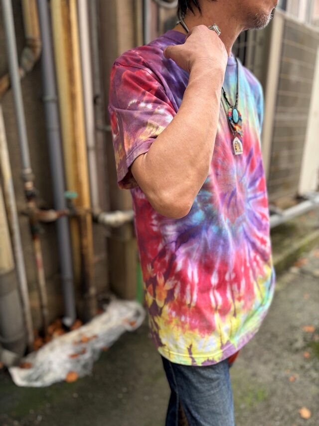 タイダイ Tシャツ XLサイズ カラフル スパイラル Hippies Dye HD26-34