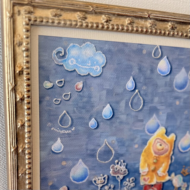 手彩色ジクレー版画・Rainy day is not so bad（額装） | iichi 日々の