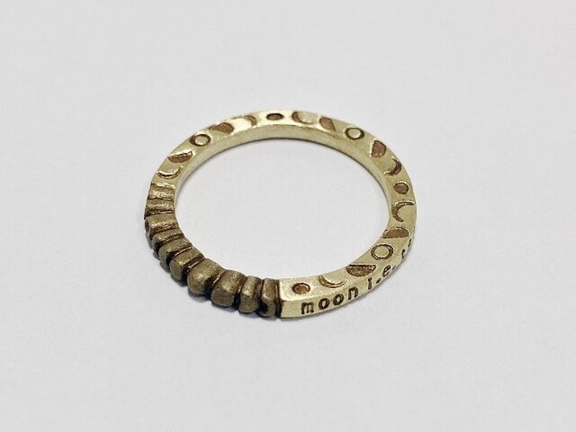 moon i.e. tsuki i.e. luck brass 真鍮 ブラス 1号～27号 月 指輪 重ね