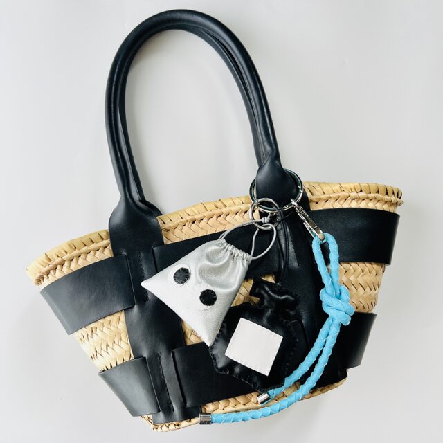 巾着　チャーム　ハンドメイド バッグチャーム・アソート(シルバーeyesミニ巾着系・A) | iichi 日々の