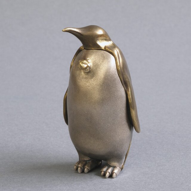シルバー925．ペンギン置物( 未使用)No.カ186. エンペラーペンギン Silver & Brass | iichi 日々の暮らしを心地よく