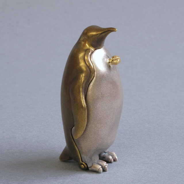 シルバー925．ペンギン置物( 未使用)No.カ186. エンペラーペンギン Silver & Brass | iichi 日々の暮らしを心地よく