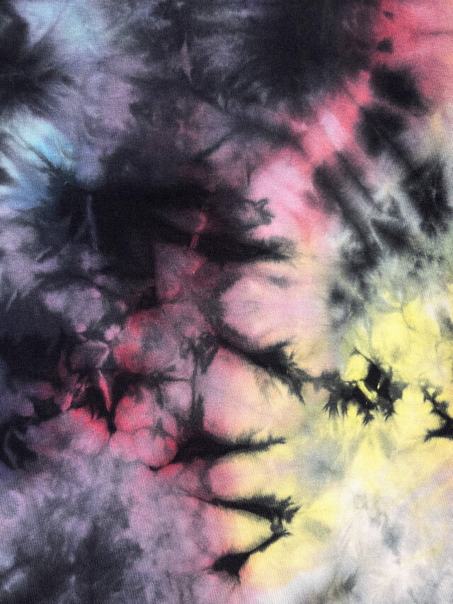 タイダイ Tシャツ XLサイズ カラフル×ブラック Hippies Dye HD26-35