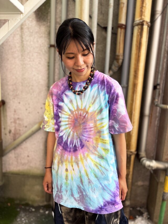 タイダイ Tシャツ Lサイズ カラフル スパイラル Hippies Dye HD26-36