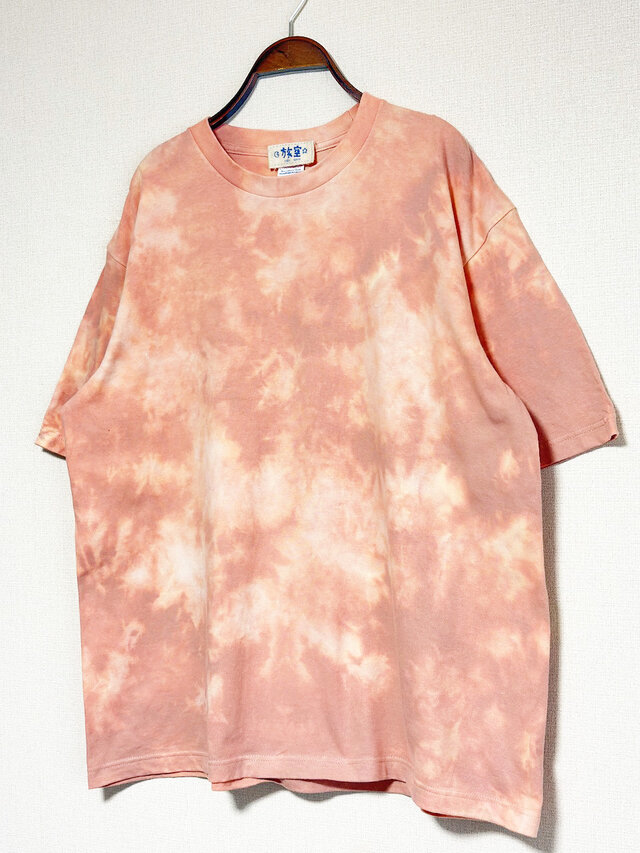 タイダイビッグシルエット Tシャツ Lサイズ ダスティピンク ムラ染め