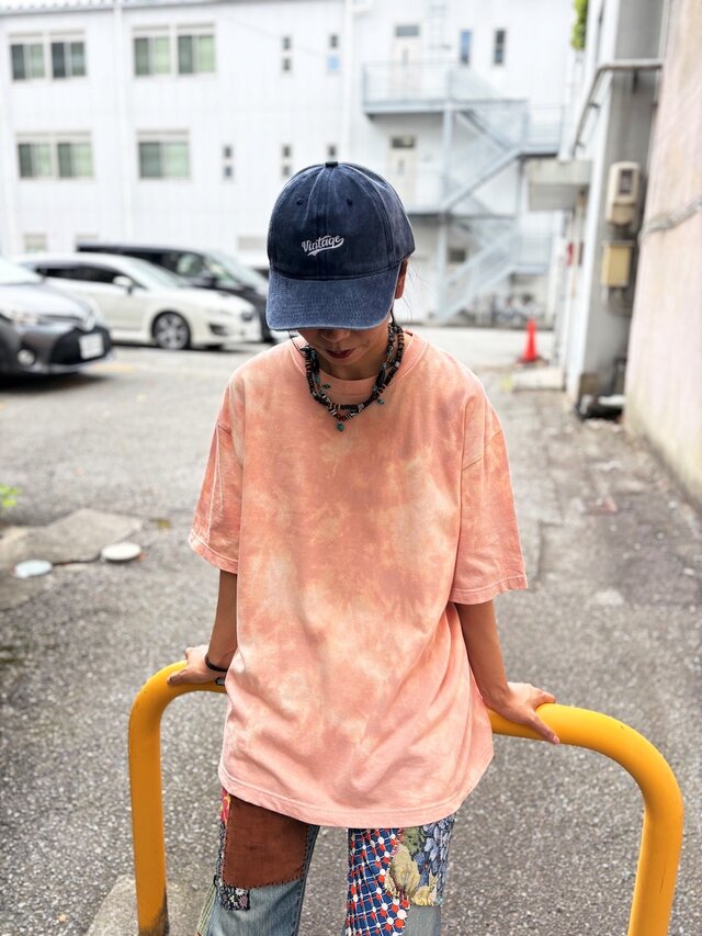 タイダイビッグシルエット Tシャツ Lサイズ ダスティピンク ムラ染め