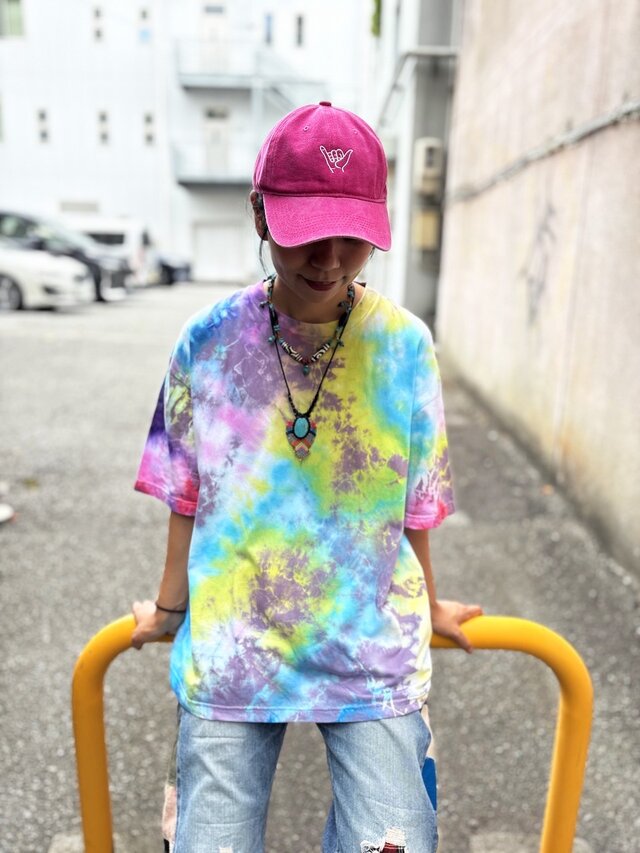 しょうだい タイダイビッグシルエット Tシャツ Lサイズ カラフル ムラ染め Hippies