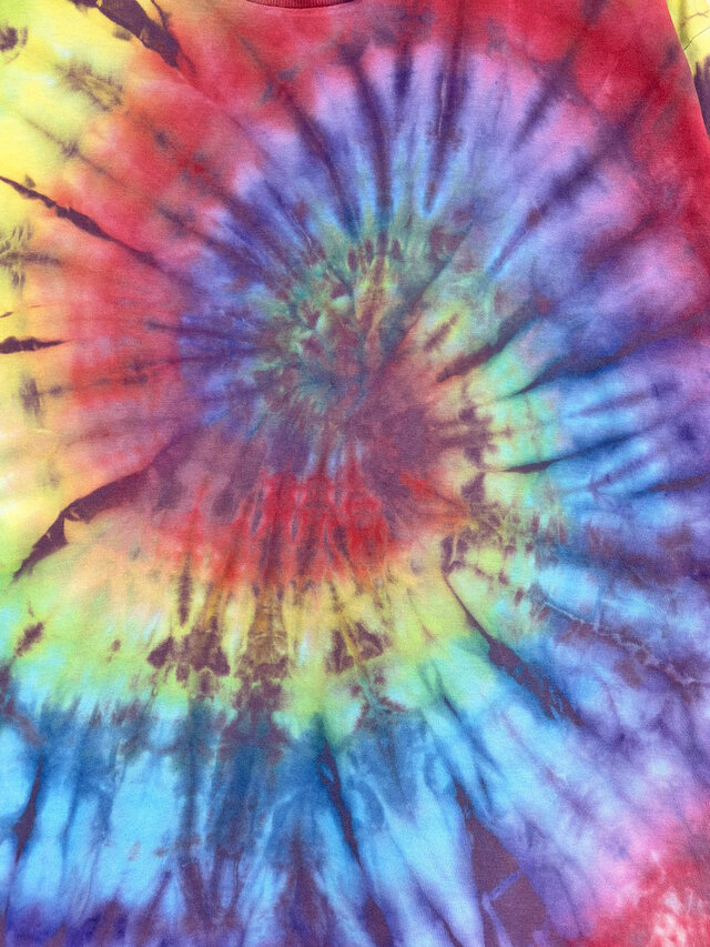 タイダイ Tシャツ Lサイズ カラフル スパイラル Hippies Dye HD26-40