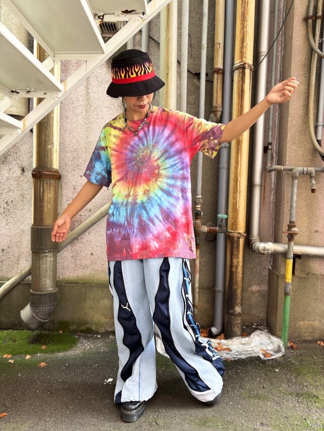 カラフルタイダイ タイダイ Tシャツ Lサイズ カラフル スパイラル Hippies Dye HD26-40