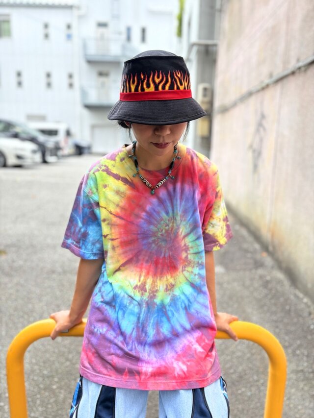 カラフルタイダイ タイダイ Tシャツ Lサイズ カラフル スパイラル Hippies Dye HD26-40