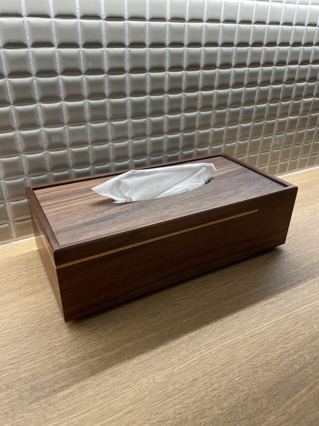 無垢ウォールナットの木組みティッシュケース | iichi 日々の暮らしを