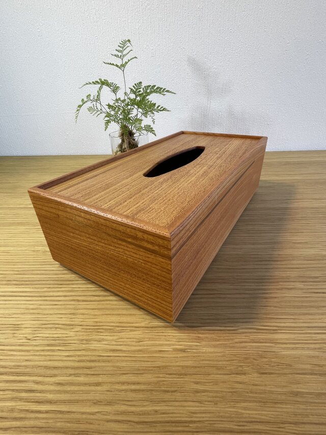 無垢 欅（ケヤキ）の木組みティッシュケース | iichi 日々の暮らしを