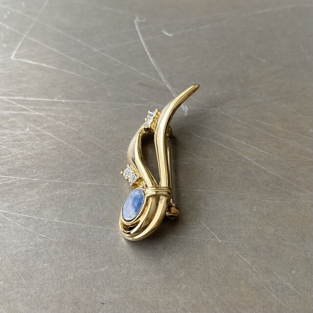 Vintage retro crystal bijou opearl brooch | iichi 日々の暮らしを
