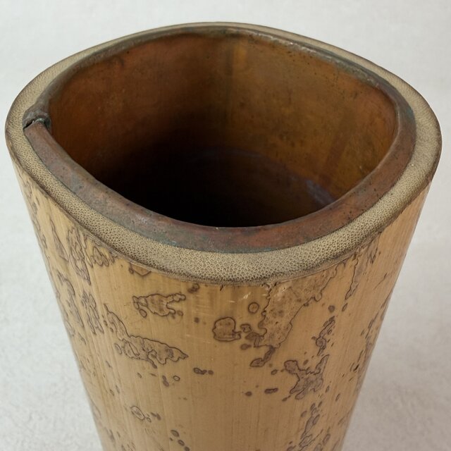 0321 寸胴竹花入 花器 フラワーベース / 茶趣 茶花 華道 野の花 茶道