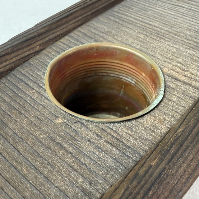 0021 焼杉 泊舟花器 舟形花器 花器 フラワーベース / 茶趣 茶花 華道