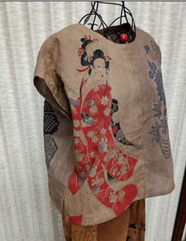 柿渋手ぬぐいトップス＆スカート | iichi 日々の暮らしを心地よくする