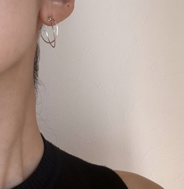 silver925 Cross hoop フープピアス | iichi 日々の暮らしを心地よく