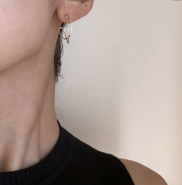 silver925 Cross hoop フープピアス | iichi 日々の暮らしを心地よく