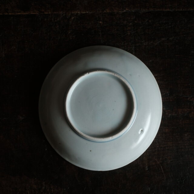伊万里 花と蝶々◇花蝶文染付中皿 骨董器 antiques アンティーク和食器