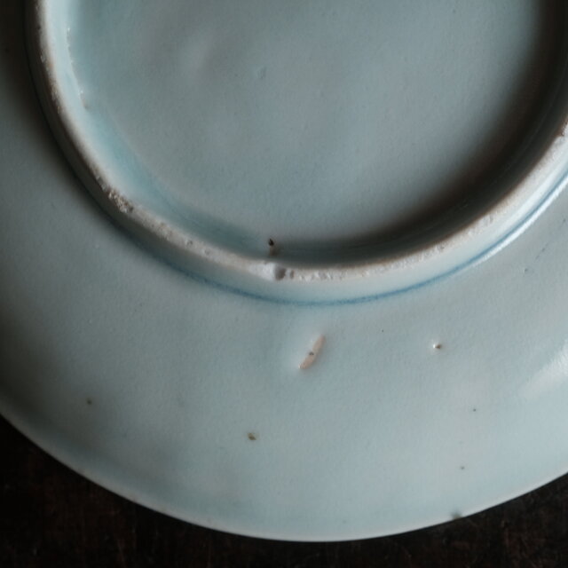 伊万里焼 花と蝶々◇花蝶文染付中皿 骨董器 antiques アンティーク和
