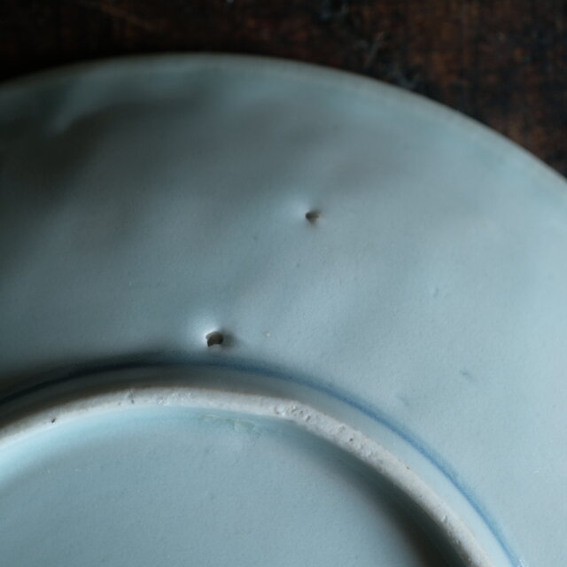 伊万里焼 花と蝶々◇花蝶文染付中皿 骨董器 antiques アンティーク和