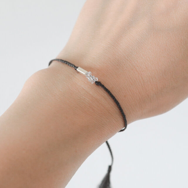 code bracelet Karen silver / bou × diamond quartz | iichi 日々の