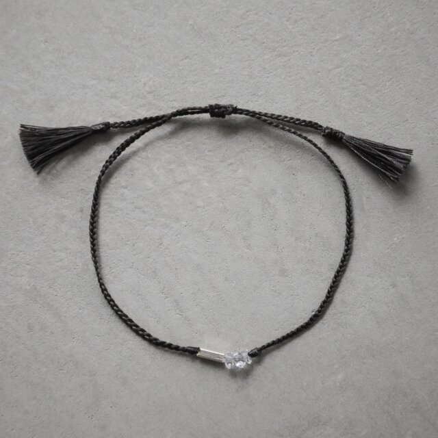 code bracelet Karen silver / bou × diamond quartz | iichi 日々の