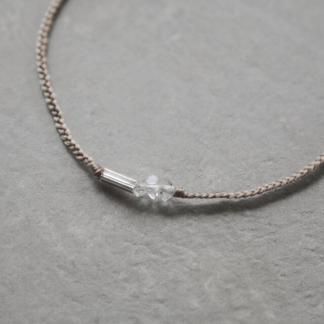 code bracelet Karen silver / bou × diamond quartz | iichi 日々の